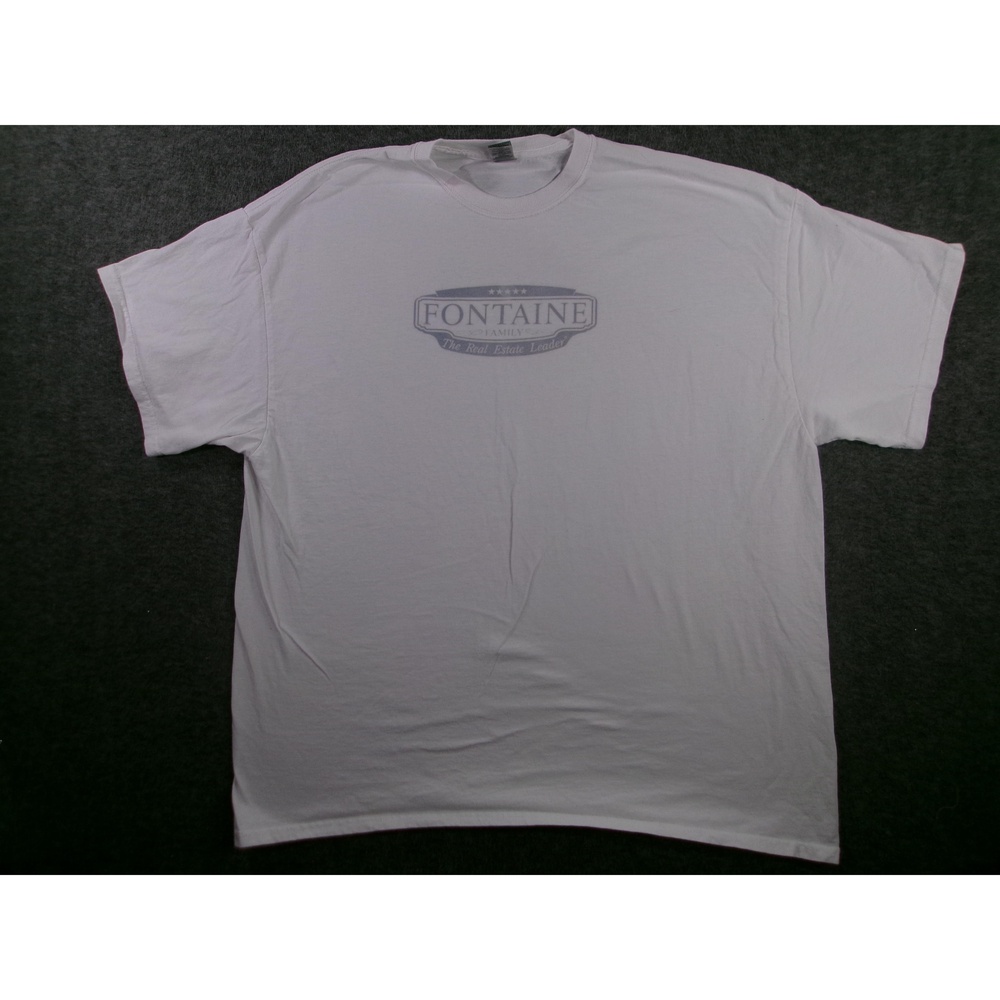 Fontaine Family Shirt Mens XXL White Real Estate Employee Auburn Maine Work